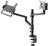 Bol.com Bureaubeugel voor 17-32 inch scherm - Met laptophouder - Full motion - Tot 9kg - Pro - Zwart aanbieding