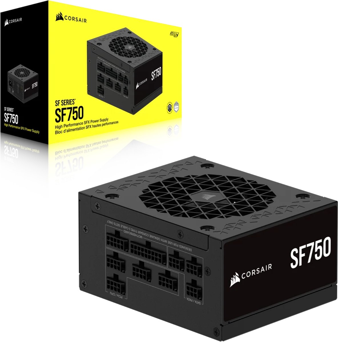 CORSAIR SF750 - Voeding - ATX12V 3.1, SFX - 80 PLUS Platinum - 750 Watt - Modulair