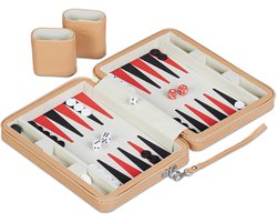 Backgammon reiseditie - met accessoires - spelregels