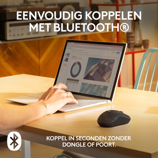 Logitech M240 - Draadloze Muis - Bluetooth - Graphite