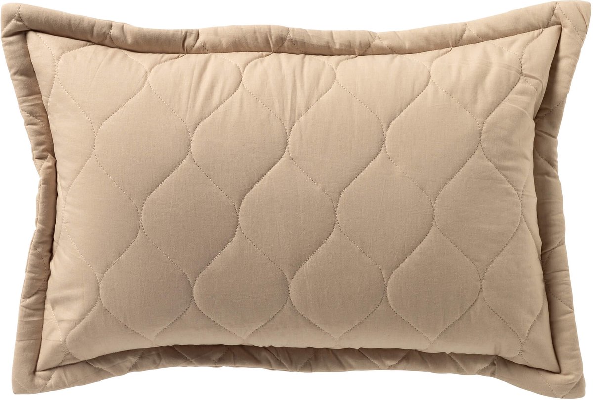 Dutch Decor ROMEE - kussenhoes 30x50 cm - golfdessin - Irish Cream - beige - met rits - zonder binnenkussen