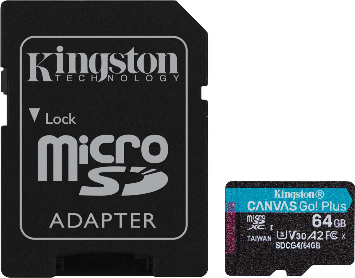 Kingston Canvas Go! Plus microSDXC 64 GB geheugenkaart