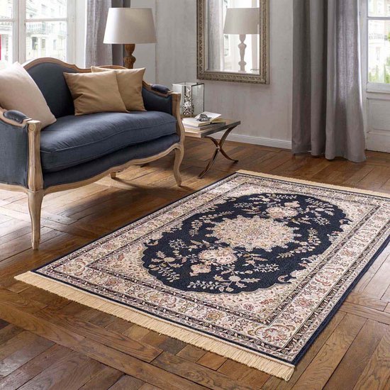 Tapis persan - Regal Victor bleu foncé 67x210 cm