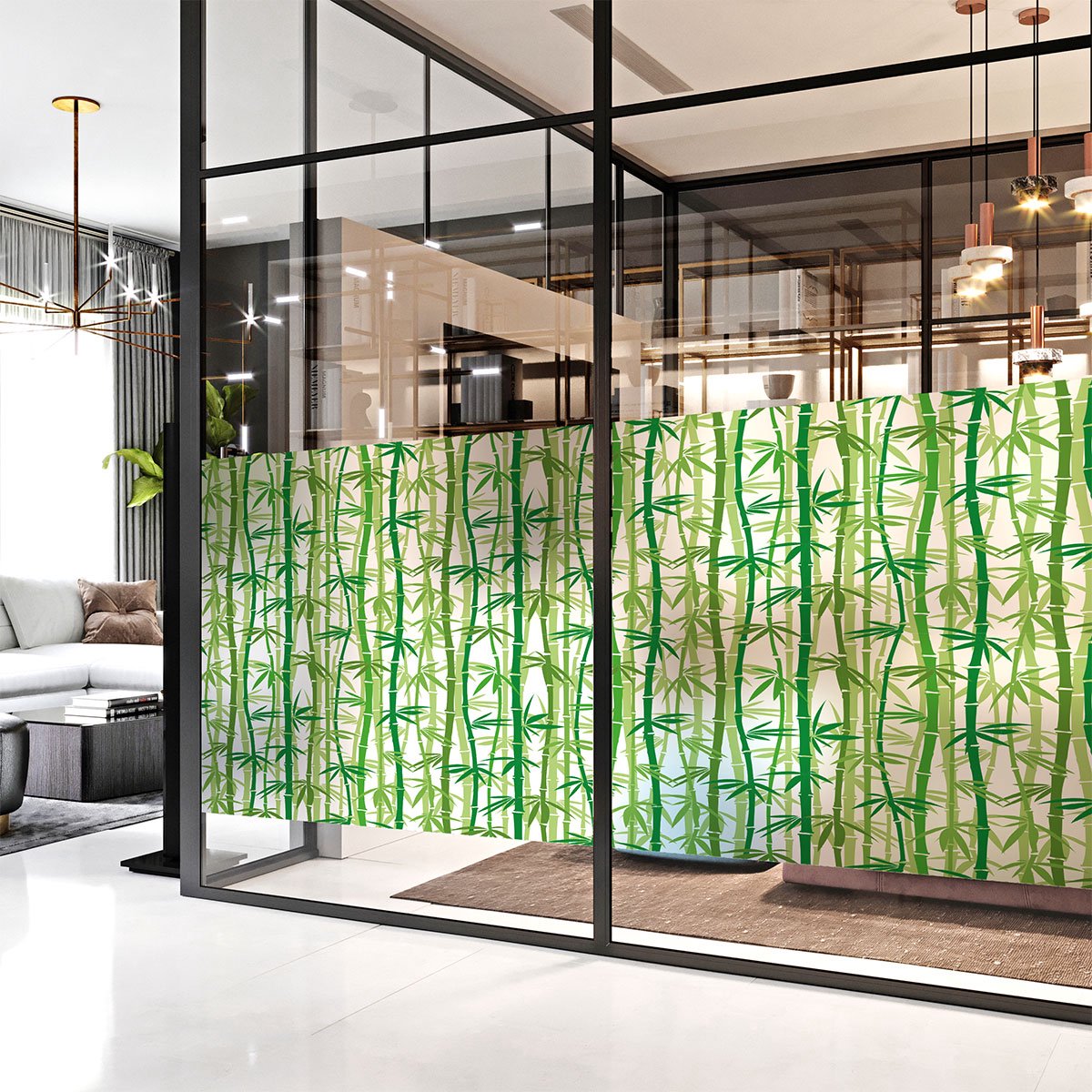 Privacy raamfolie - Bamboe - Zelfklevende raamfolie voor ramen en douchedeuren - 40x100cm