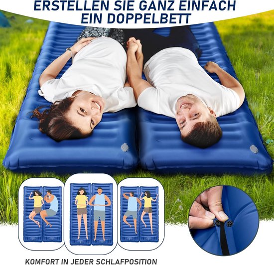 Zelfopblazend, 12 cm hoog, luchtmatras, camping, klein verpakkingsformaat, opblaasbaar matras met voetpomp, zelfopblaasbare slaapmat voor outdoor, wandelen, tent, rugzak van Unigear — afbeelding 5