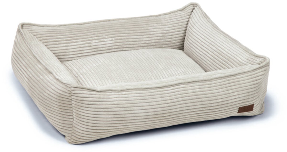 Designed by Lotte hondenmand Ribbed Lichtgrijs 80 x 70 cm - Hond