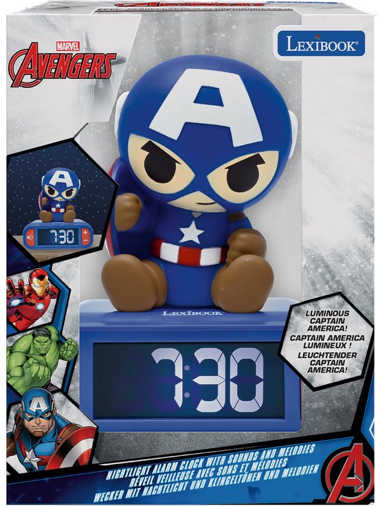 Captain America Nachtlampje Wekker met geluiden van Merkloos — afbeelding 3