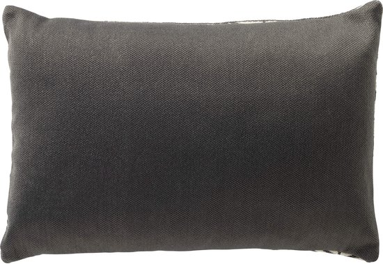 Dutch Décor NISA - Coussin d'extérieur 40x60 cm - déperlant et UV-résistant - Charcoal Gray - Anthracite