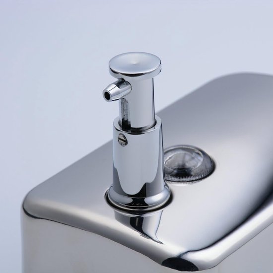 Hovea Zeepdispenser Voor Wandmontage, Roestvrij Staal, 500 Ml Vloeibare Zeep Shampoo Afwasmiddel Geborsteld Metaal Roestvrij Inbouw Badkamer Keuken Sp500 782237939