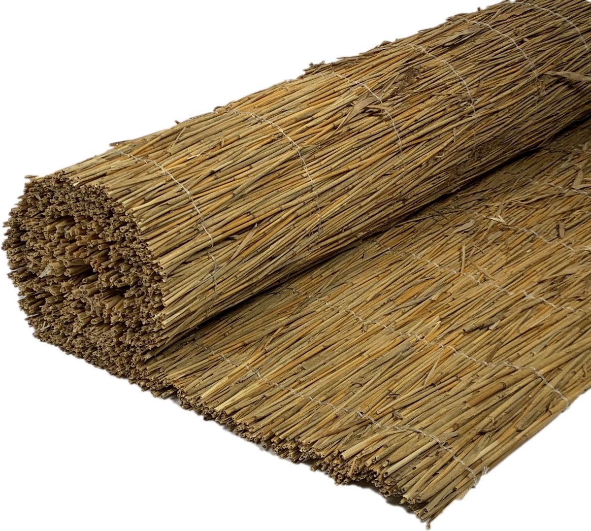 TuinChamp Rietmat 15 mm 200x200cm - Balkonscherm riet - Tuinafscheiding natuurlijk hout - Rietmat op rol - Natuurlijke uitstraling