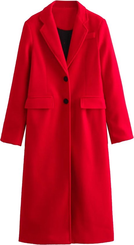 Dames Winterjas - Dames Manteljas - Winterjas - Elegante Faux Wollen Jas - Lange jas M
