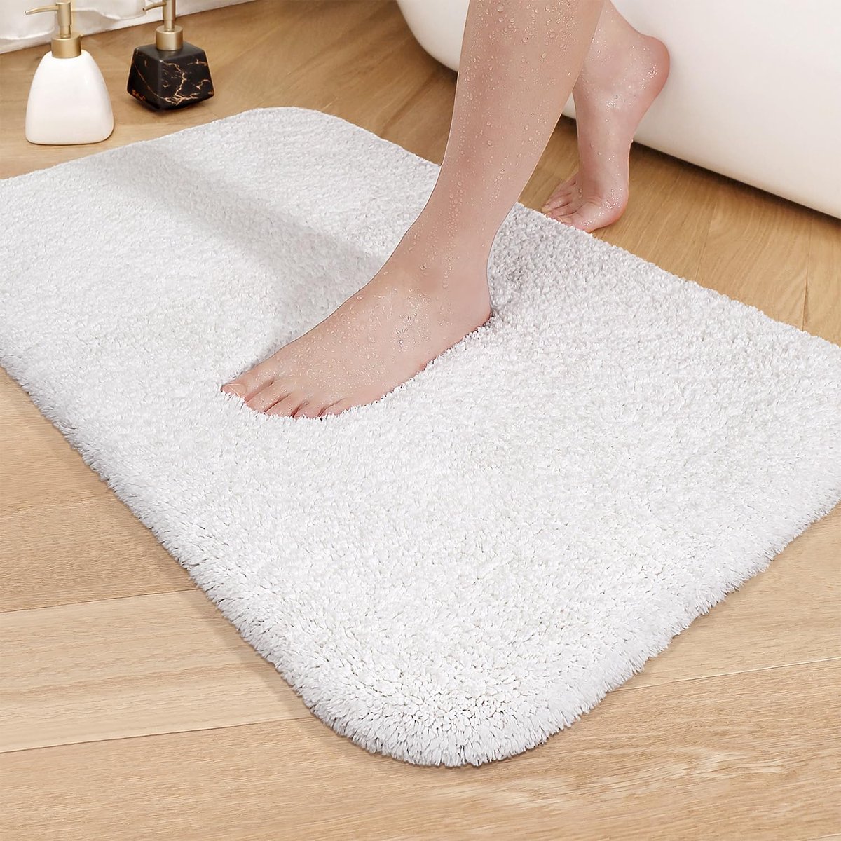 La'Moussawi ® Zacht en Pluizig Badkamertapijt met Antislip en Hoge Waterabsorptie voor Optimale Badkamergemak