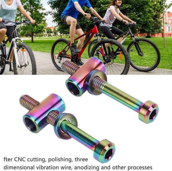 Vis Tige De Selle Vélo Risk – Titane M5x30/40 Mm – Lot De 2 Boulons Fixation