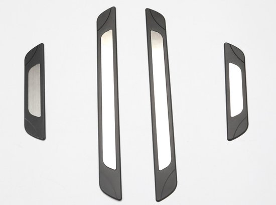 Instaplijsten voor Ford Mondeo 5 2014 (5 deurs) - Kras bescherming - Set van 4 - Zwart/metallic