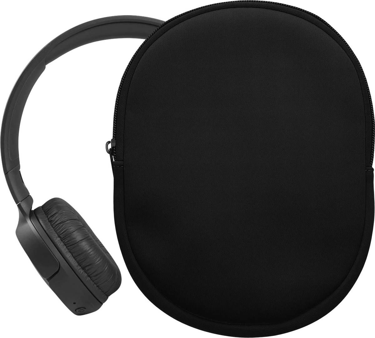 kwmobile hoes geschikt voor JBL Tune 600 / 500BT / 510BT / 450 - 21,5 x 16 cm - Beschermhoes voor headset in zwart - Van neopreen — afbeelding 8