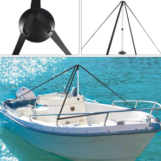 Steunpaal Voor Boothoes, Telescopische Steunpaal Voor Aluminium Bootkap Ondersteuningssysteem Voor Bootafdekking