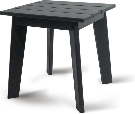 NALONE Adirondack Bijzettafel 42 cm Outdoor-bijzettafel HDPE Kunststof Dubbele Adirondack Kleine tafel voor het terras (Zwart