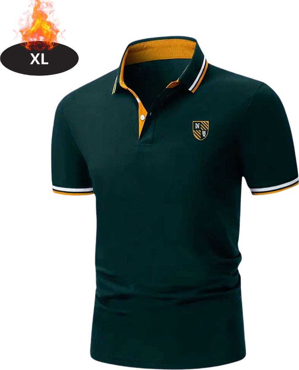 Livano Poloshirt Heren T-Shirt Heren Shirt Overhemd Polo Shirt Donkergroen