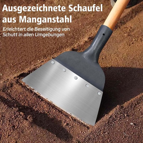 Sneeuw Tuinschep stalen-reinigingsschep 24cm multifunctionele-reinigingsschep tuinhulp geschikt-voor-landbouw tuinen onkruid-sneeuwschep ontdooier buiten-huis boerderij van Sneeuw. — afbeelding 3