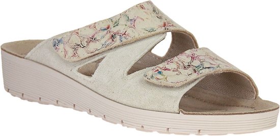 Rohde Women's Felt Slippers - Beige, Comfort Width G, With Removable Leather Footbed