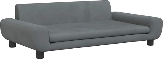vidaXL – Hondenmand – 100x54x33 – cm – fluweel – donkergrijs