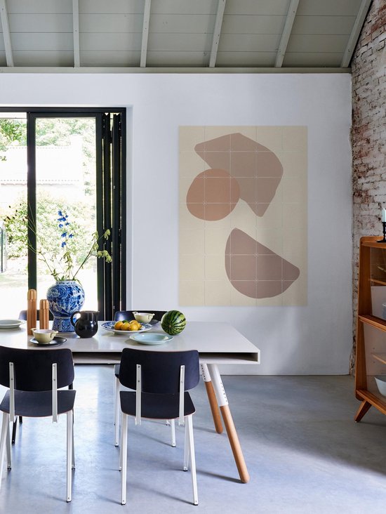 IXXI Mocha, Divers - 100 x 140 cm - Support de suspension gratuit - Grande décoration murale et affiches - Minimaliste, Graphisme, Abstrait, Géométrique