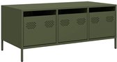 vidaXL Salontafel - Acier vert olive - 101,5 x 50 Tables basses 43,5 cm