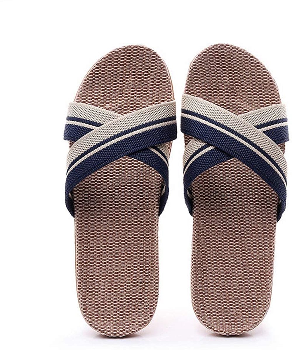 Senza Marchio DHRH Zomer Linnen Slippers Cross Linnen Slides outdoor Open teen Comfortabele Beach Schoenen indoor Badkamer Douche slipper Stro slippers nen en Thong Flip Flop Slippers