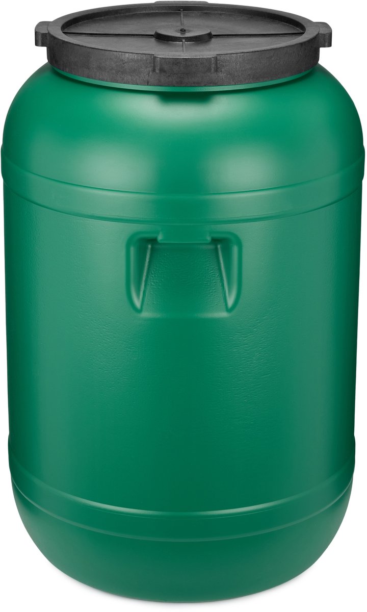 Garronda 120L Kunststof Trommel Met Deksel - Vat - HDPE - Voedselvat - Tuin Hobbock – Groen - GD-DOL-Barrel-Green