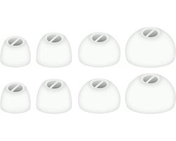 Ibley ComfortFit Siliconen oortips voor Sennheiser Momentum True Wireless 2/3/4/Sport wit - Siliconen Earplug - XS/S/M/L formaat - 4 paar - 4 maten - Sennheiser CX 1/Plus oortips - Sennheiser CX 400BT/500BT oortips
