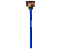 Pen Blauw - Minecraft Steve Blauw Chibi-Top - Uitwisbaar Inkredible - 17.5cm