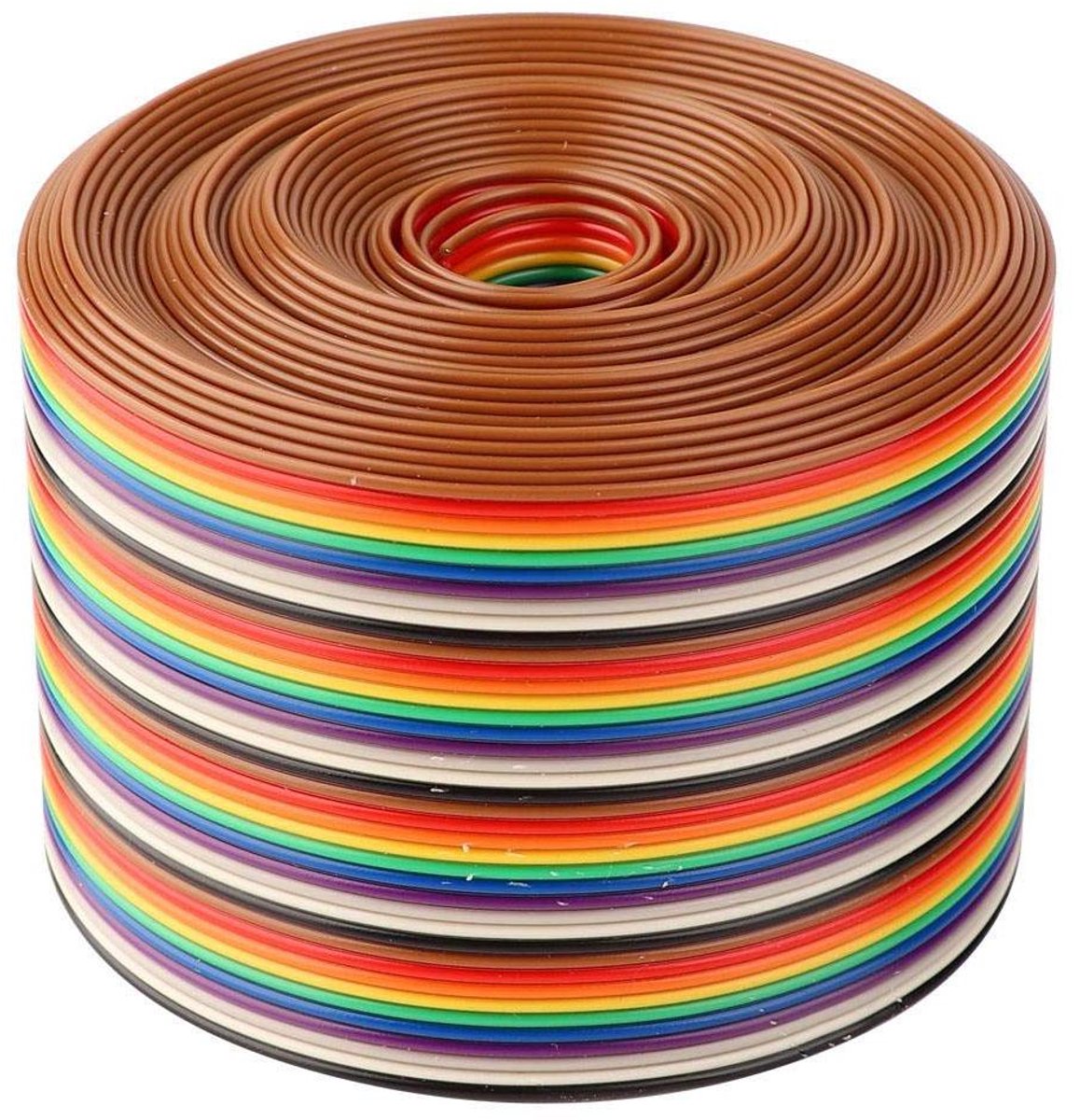 Platte Lint Kabel 127mm Pitch Kabel IDC Kabel Regenboog Kleur 2m