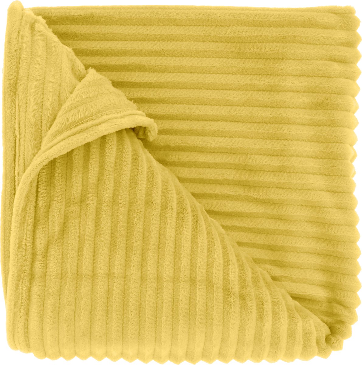 Unique Living Plaid Dez Lemon Yellow -150x200cm