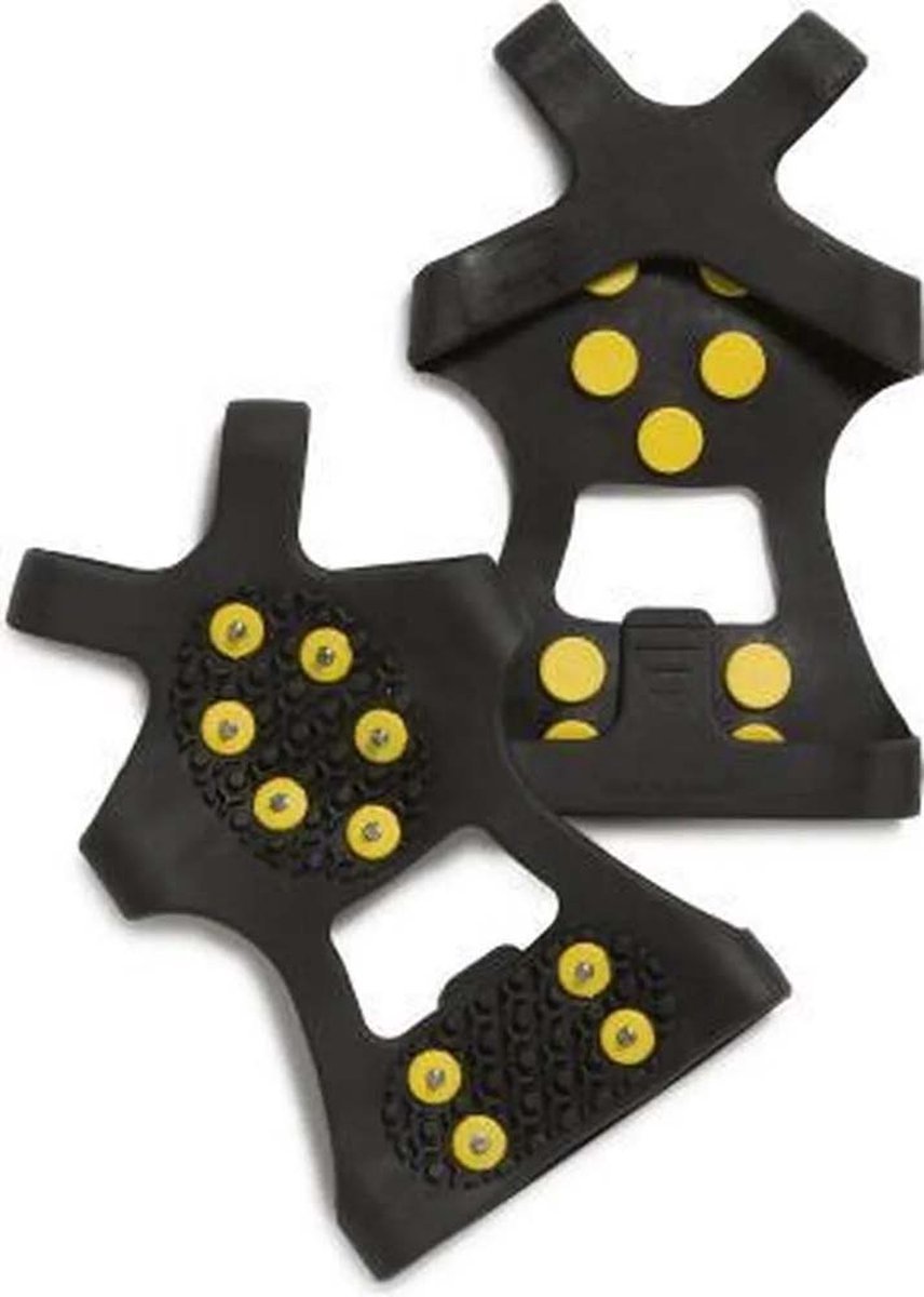 Scoby Anti-Slip Sneeuwzolen Veilig Lopen op Sneeuw en IJs Schoenmaat 36-41 10 Spikes voor Extra Grip Zwart