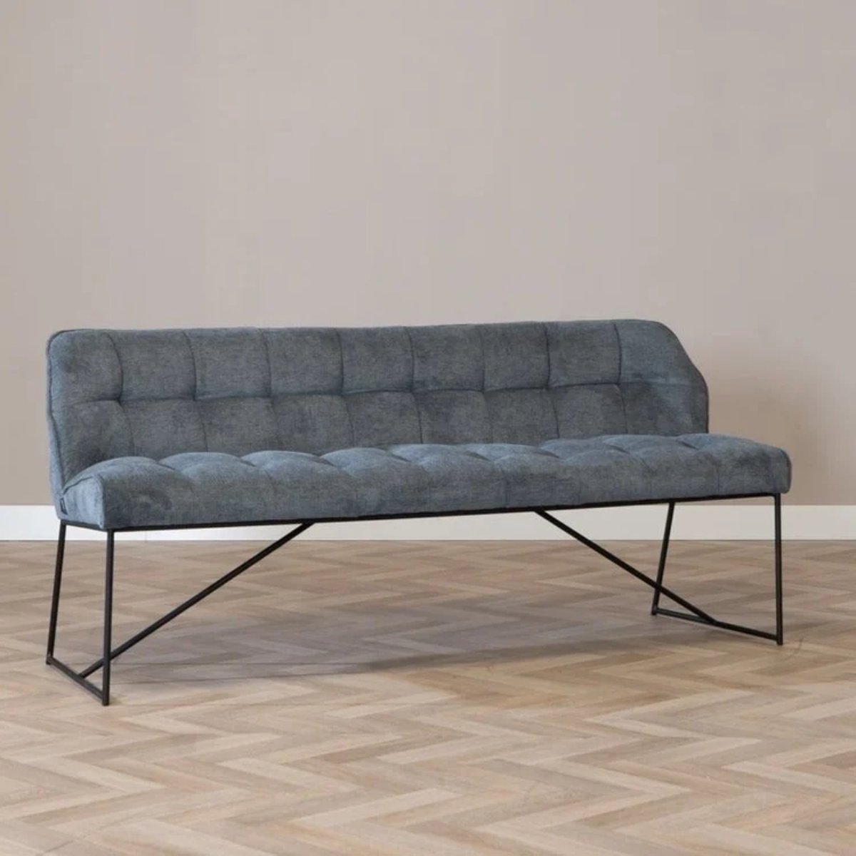Bronx71 Scandinavische eetkamerbank Jelle antraciet 220 cm - eettafelbank - eetbank