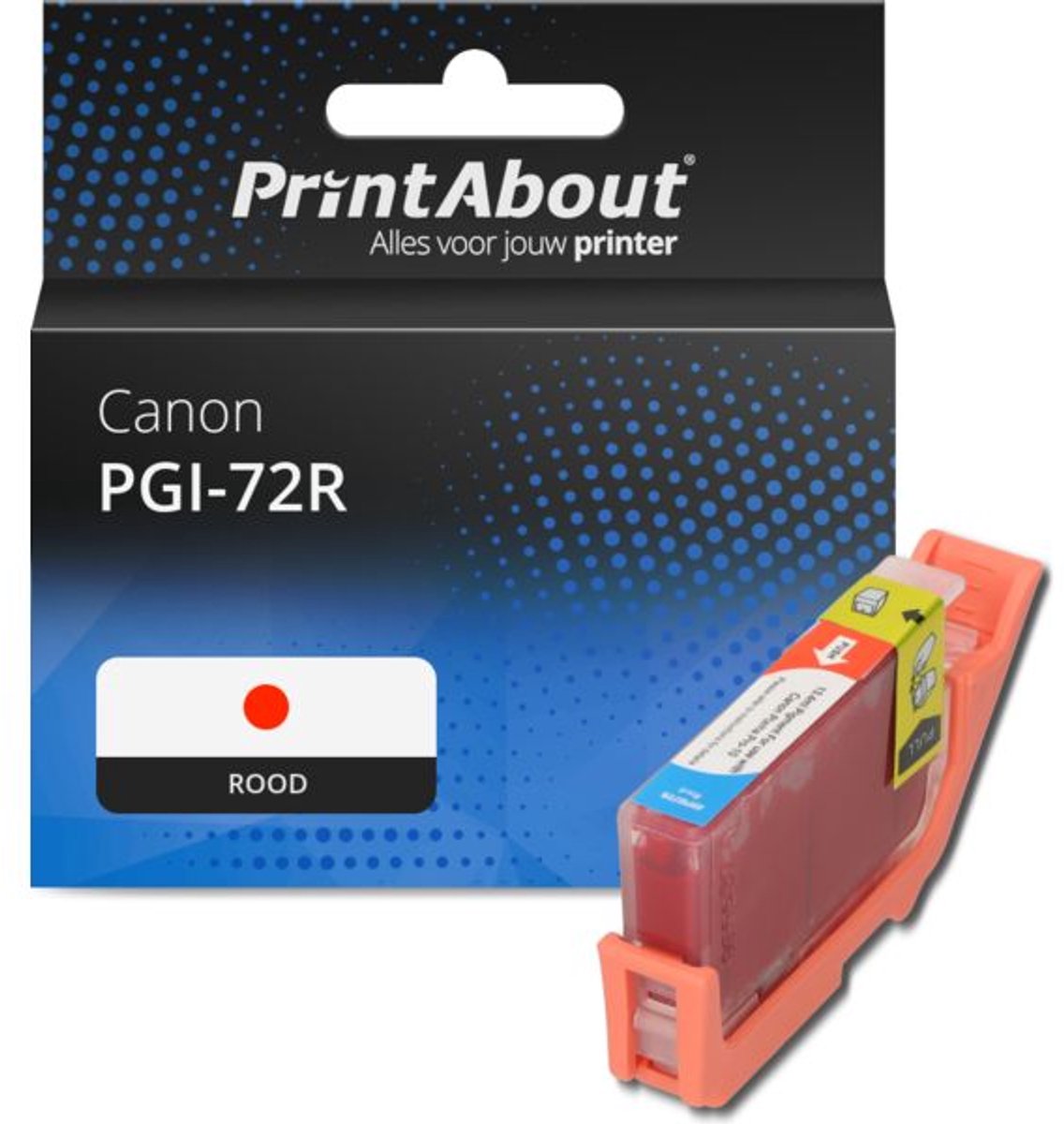 PrintAbout huismerk Inktcartridge PGI-72R Rood geschikt voor Canon
