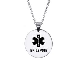 Ketting | Rond | RVS | Zilver | Epilepsie