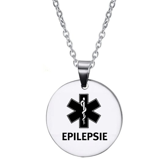 Ketting | Rond | RVS | Zilver | Epilepsie