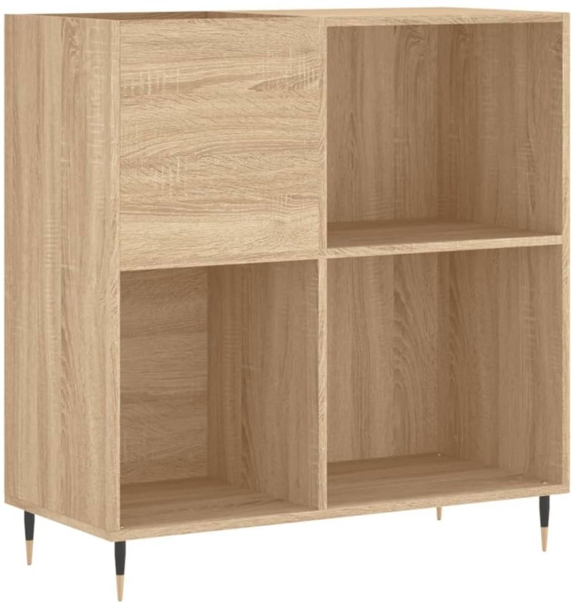 Zylo® Platenspeler Kast - Platenspeler Meubel - Ip Kast - 85x38x89cm - Sonoma Eik