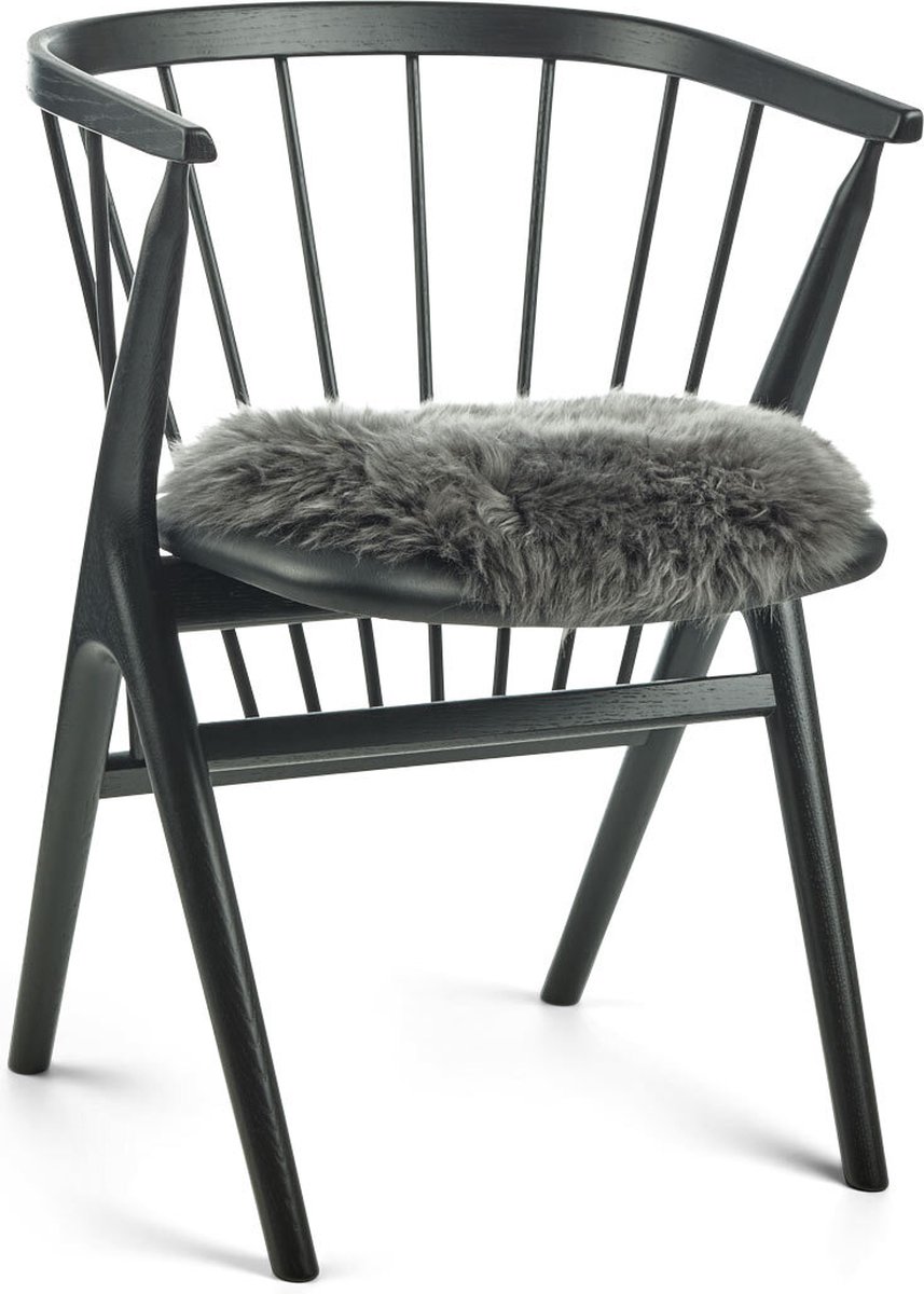 Sheepskin House - Langharige Schapenvacht Stoel Cover - D38 cm