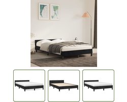 vidaXL Boxspring - Bed Frame - Bedframe zonder matras 120x190 cm fluweel zwart - Tweepersoonsbed - Velvet Bed - Zwarte Bedbank
