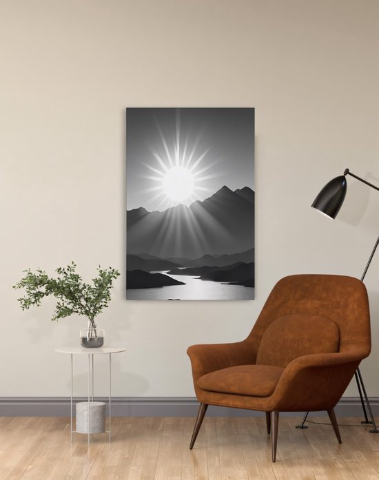 Tableau sur toile Saammp - Zwart et blanc - Nature - Paysage - 40x50 - Photo sur toile - Décoration murale - Décoration murale Salon - Décoration chambre - Impression sur toile