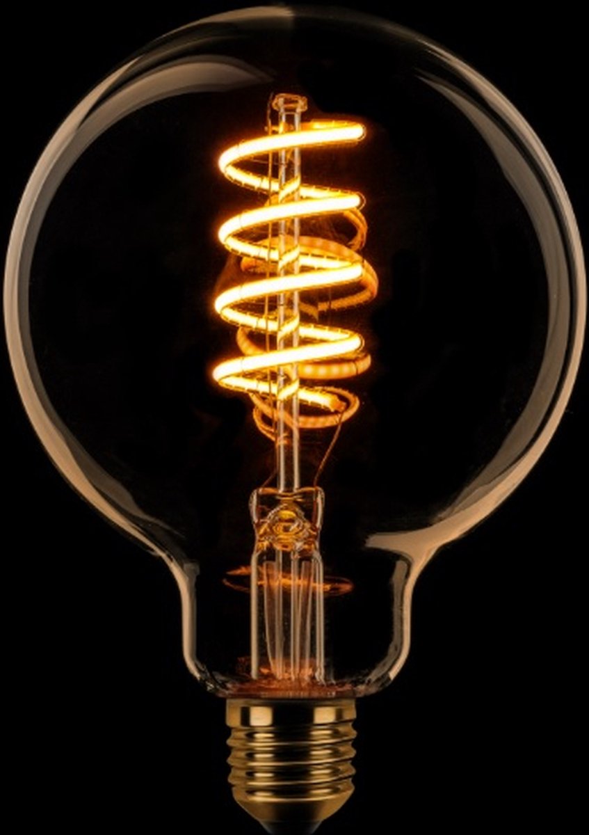 ETH Globe 95mm Filament spiraal LED 4w E27 240v 2200k dimbaar goud