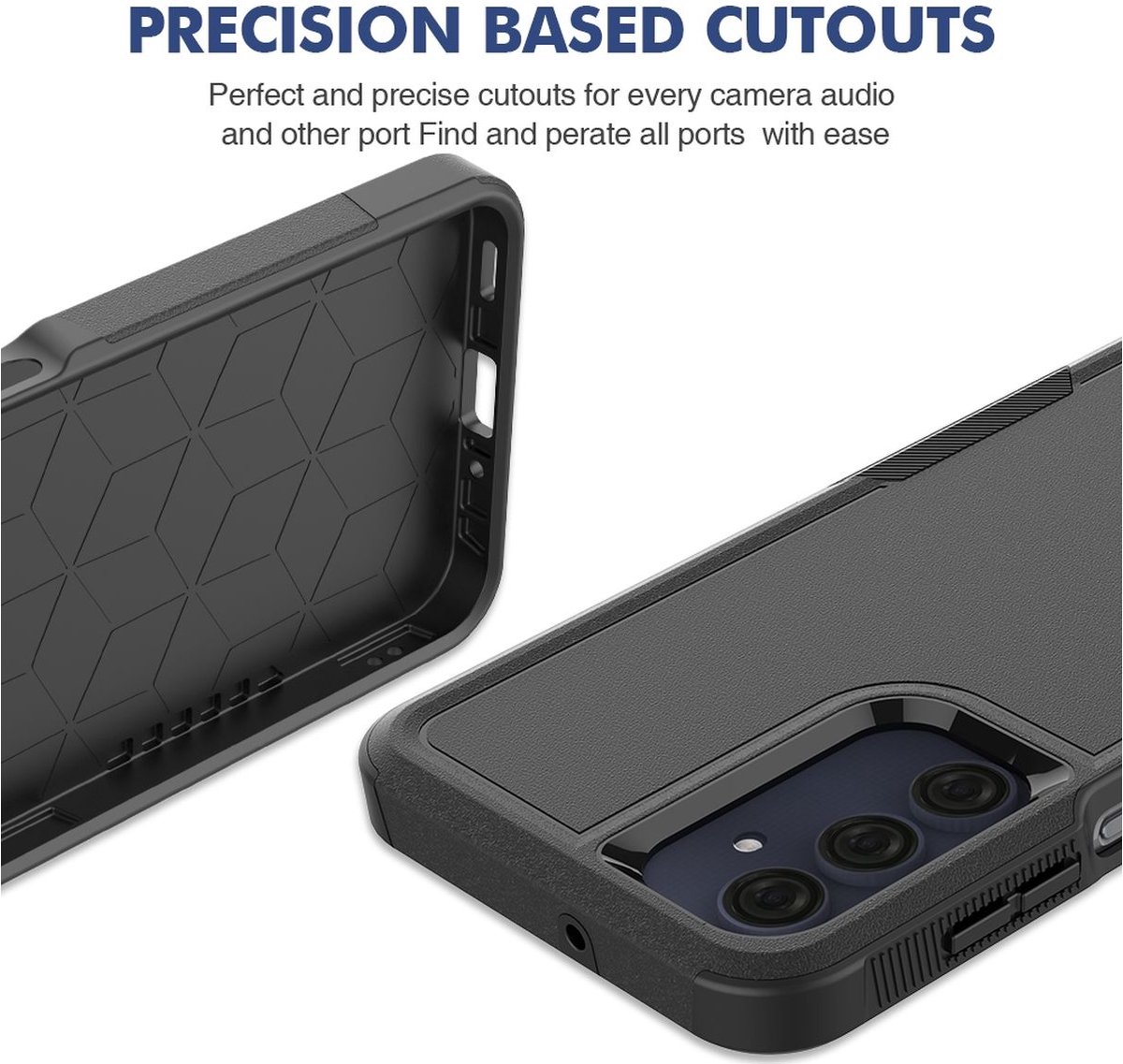 Mobigear Hoesje geschikt voor Samsung Galaxy A16 Telefoonhoesje Hardcase | Mobigear Heavy Armor Backcover Shockproof | Schokbestendig Galaxy A16 Telefoonhoesje | Anti Shock Proof - Zwart