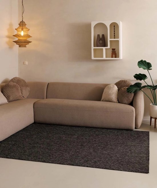 Tapis à poils ras Lush - anthracite 200x300 cm