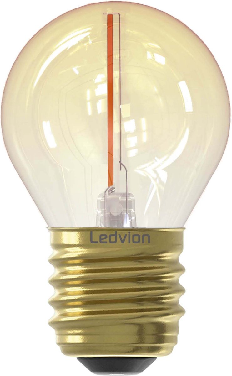 Ledvion - E27 LED Lamp Goud - 1W - 2100K - 50L