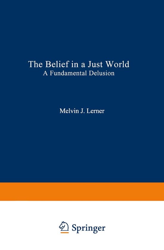 Critical Issues in Social Justice-The Belief in a Just World - cover