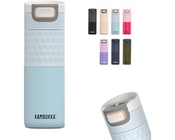 Kambukka Etna Grip Thermosbeker 500 ml - makkelijk reinigen - lekvrije Koffiebeker - Breezy Blue