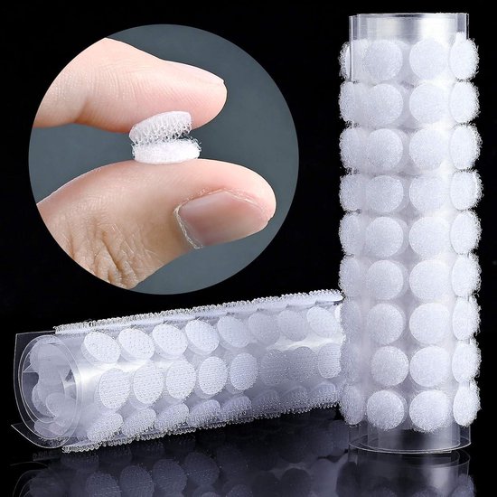 LLPT Transparante zelfklevende stippen, rond, 100 stuks, 25 mm, afneembare nano-stickers, super waterdicht en zonder resten, voor doe-het-zelf