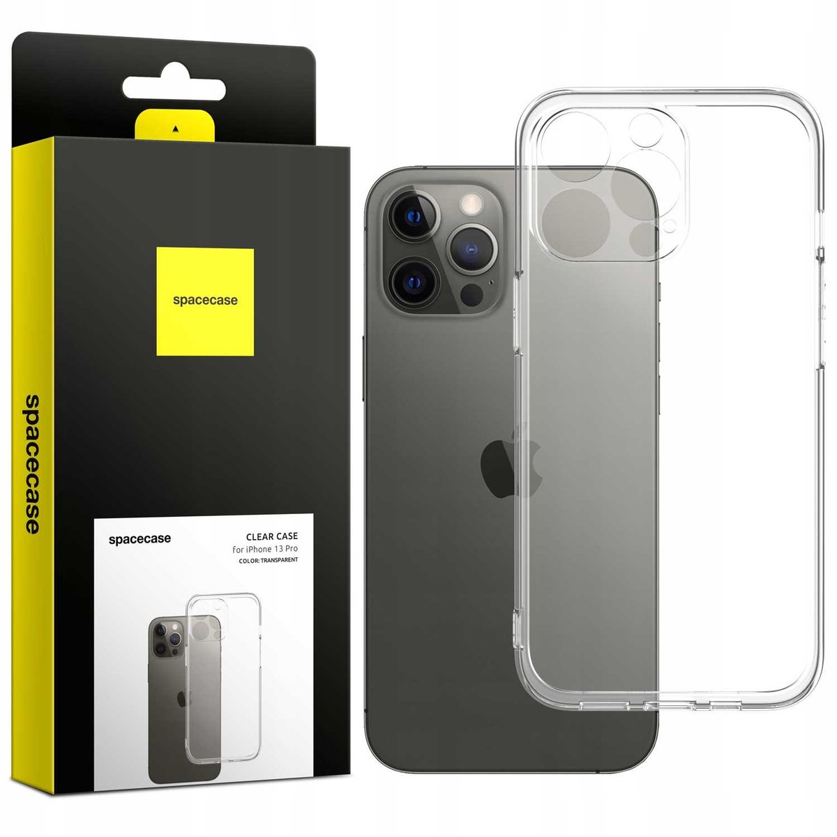 Spacecase Case Cover Voor Iphone 13 Pro Helder Transparante Achterkant